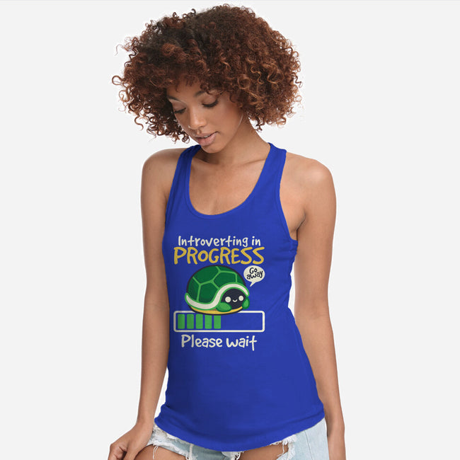 Turtle Introverting-Womens-Racerback-Tank-NemiMakeit