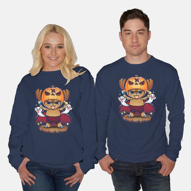 Halloween Cute Deer-Unisex-Crew Neck-Sweatshirt-Vallina84