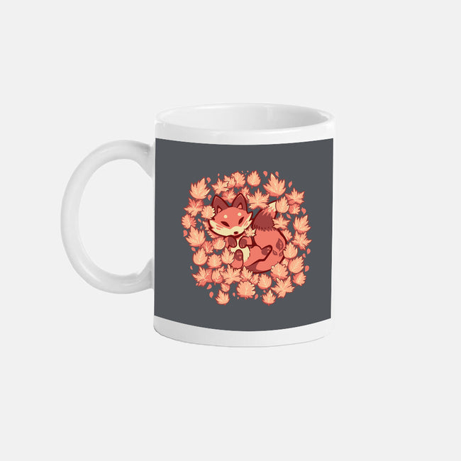 Autumn Leaf Fox-None-Mug-Drinkware-TechraNova