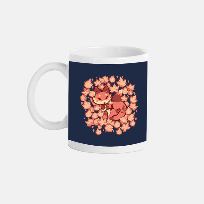 Autumn Leaf Fox-None-Mug-Drinkware-TechraNova