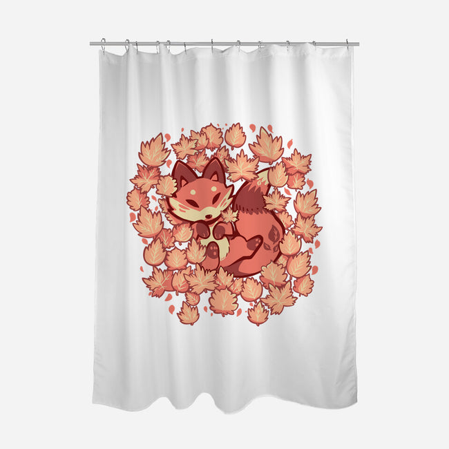 Autumn Leaf Fox-None-Polyester-Shower Curtain-TechraNova