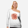 Autumn Leaf Fox-Womens-Off Shoulder-Sweatshirt-TechraNova