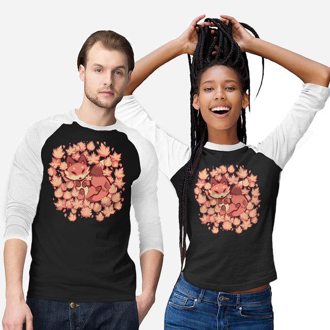 Autumn Leaf Fox-Unisex-Baseball-Tee-TechraNova