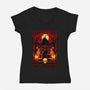 Happy Samhain-Womens-V-Neck-Tee-daobiwan