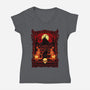 Happy Samhain-Womens-V-Neck-Tee-daobiwan