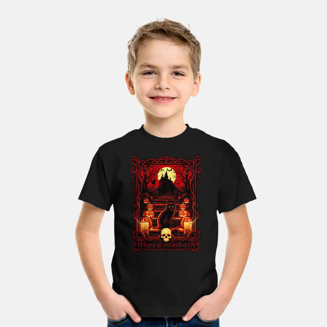 Happy Samhain-Youth-Basic-Tee-daobiwan