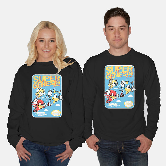 Super Genesis Bros-Unisex-Crew Neck-Sweatshirt-naomori