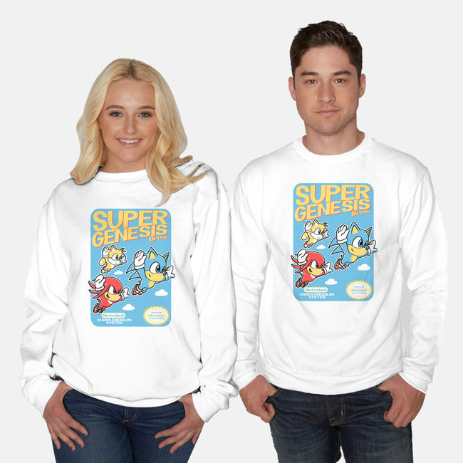 Super Genesis Bros-Unisex-Crew Neck-Sweatshirt-naomori