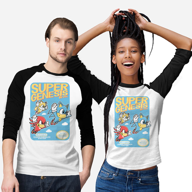 Super Genesis Bros-Unisex-Baseball-Tee-naomori