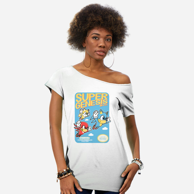 Super Genesis Bros-Womens-Off Shoulder-Tee-naomori