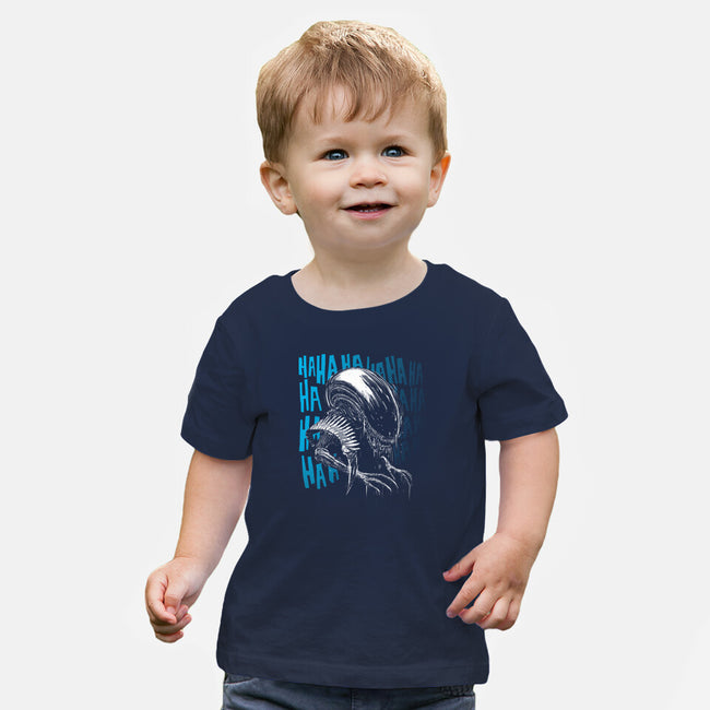 No One Can Hear You Laugh-Baby-Basic-Tee-kharmazero