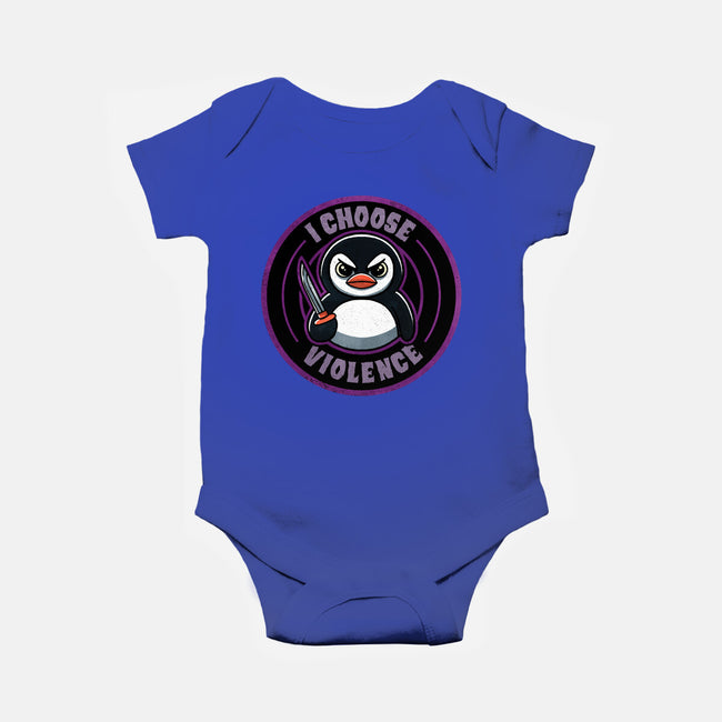 Violent Penguin-Baby-Basic-Onesie-fanfreak1