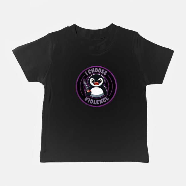 Violent Penguin-Baby-Basic-Tee-fanfreak1