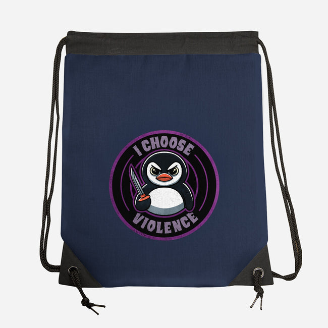 Violent Penguin-None-Drawstring-Bag-fanfreak1