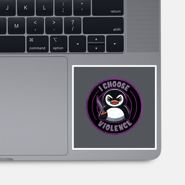 Violent Penguin-None-Glossy-Sticker-fanfreak1