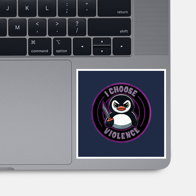 Violent Penguin-None-Glossy-Sticker-fanfreak1