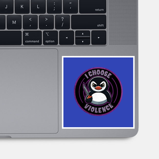 Violent Penguin-None-Glossy-Sticker-fanfreak1