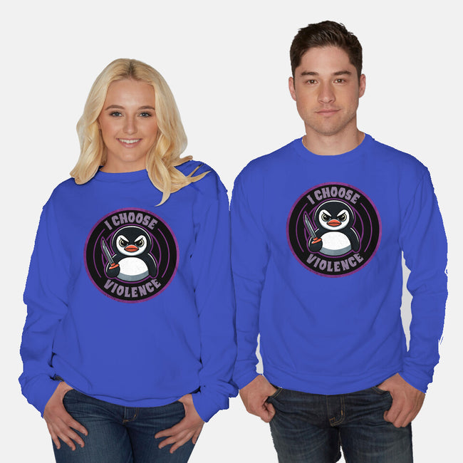 Violent Penguin-Unisex-Crew Neck-Sweatshirt-fanfreak1