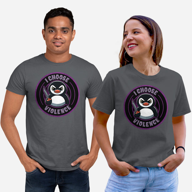 Violent Penguin-Unisex-Basic-Tee-fanfreak1