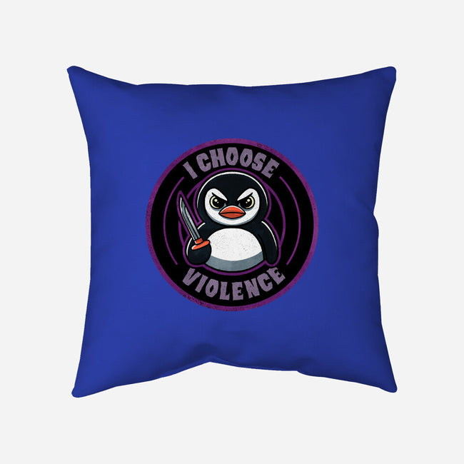 Violent Penguin-None-Removable Cover w Insert-Throw Pillow-fanfreak1