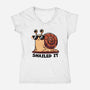 Snailed It-Womens-V-Neck-Tee-fanfreak1