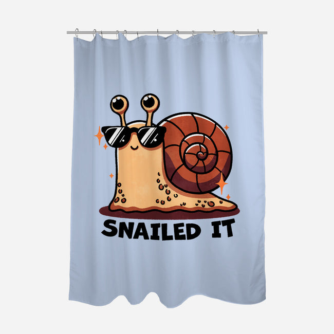 Snailed It-None-Polyester-Shower Curtain-fanfreak1