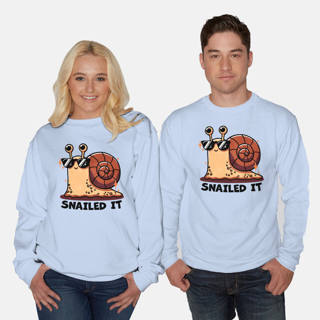 Snailed It-Unisex-Crew Neck-Sweatshirt-fanfreak1