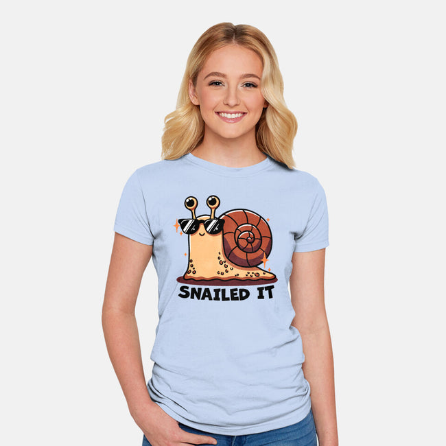 Snailed It-Womens-Fitted-Tee-fanfreak1