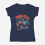 My Halloween-Womens-V-Neck-Tee-yumie