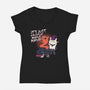 Spooky Night-Womens-V-Neck-Tee-Freecheese