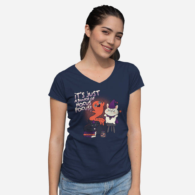 Spooky Night-Womens-V-Neck-Tee-Freecheese