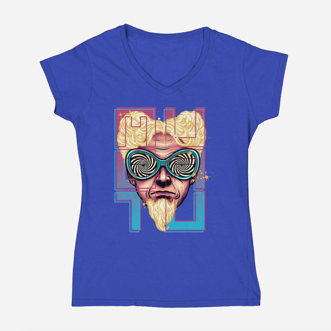 Fashion Icon-Womens-V-Neck-Tee-glitchygorilla