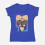 Fashion Icon-Womens-V-Neck-Tee-glitchygorilla