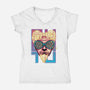 Fashion Icon-Womens-V-Neck-Tee-glitchygorilla