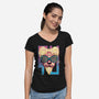 Fashion Icon-Womens-V-Neck-Tee-glitchygorilla