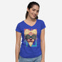 Fashion Icon-Womens-V-Neck-Tee-glitchygorilla