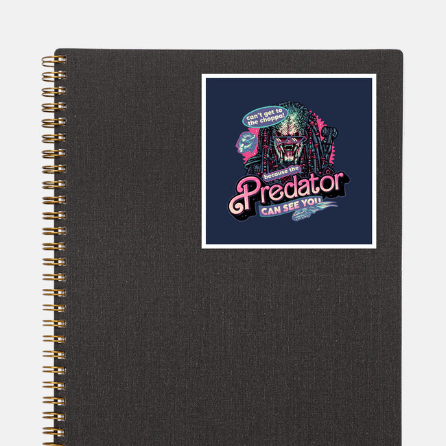 Predator Can See You-None-Glossy-Sticker-glitchygorilla