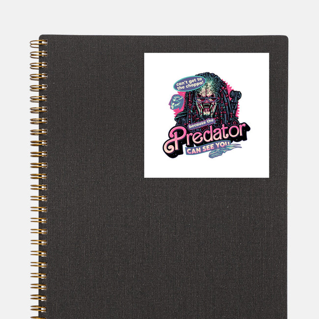 Predator Can See You-None-Glossy-Sticker-glitchygorilla