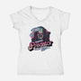 Predator Can See You-Womens-V-Neck-Tee-glitchygorilla