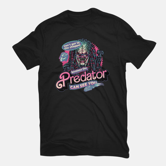 Predator Can See You-Womens-Fitted-Tee-glitchygorilla