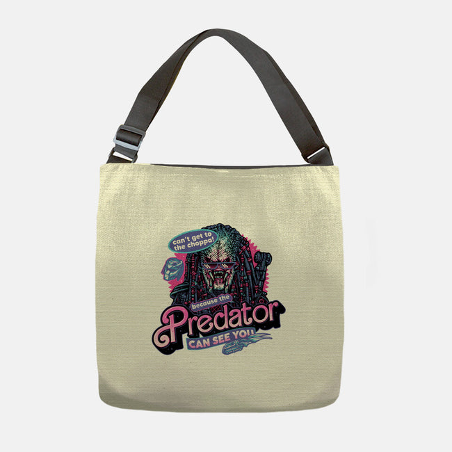 Predator Can See You-None-Adjustable Tote-Bag-glitchygorilla