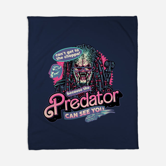 Predator Can See You-None-Fleece-Blanket-glitchygorilla