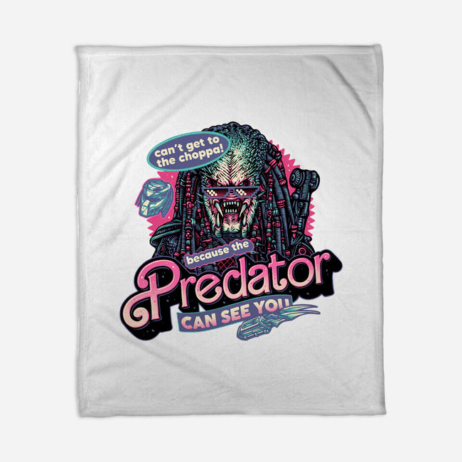 Predator Can See You-None-Fleece-Blanket-glitchygorilla