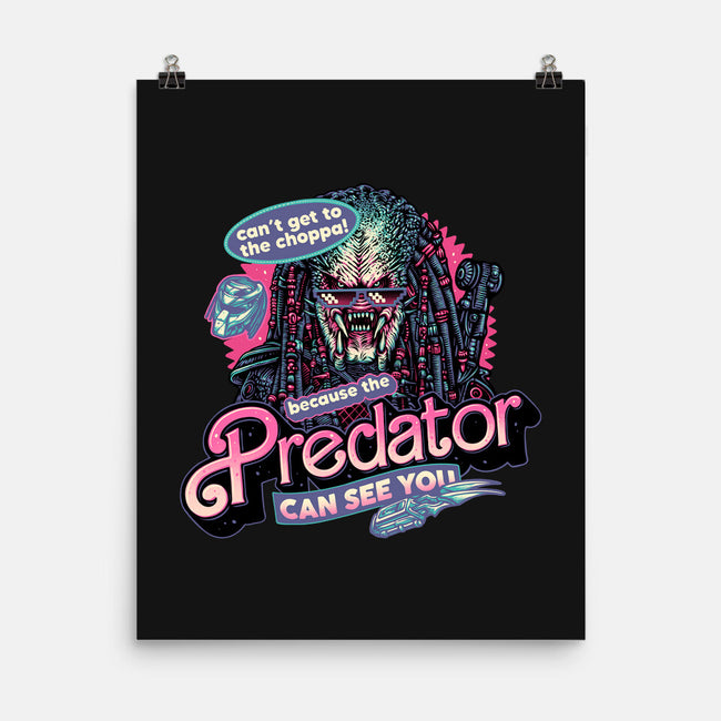 Predator Can See You-None-Matte-Poster-glitchygorilla