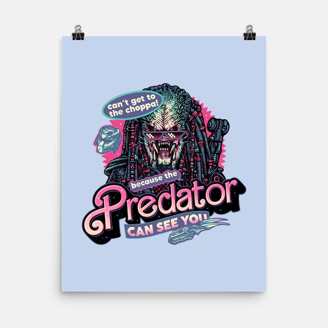 Predator Can See You-None-Matte-Poster-glitchygorilla