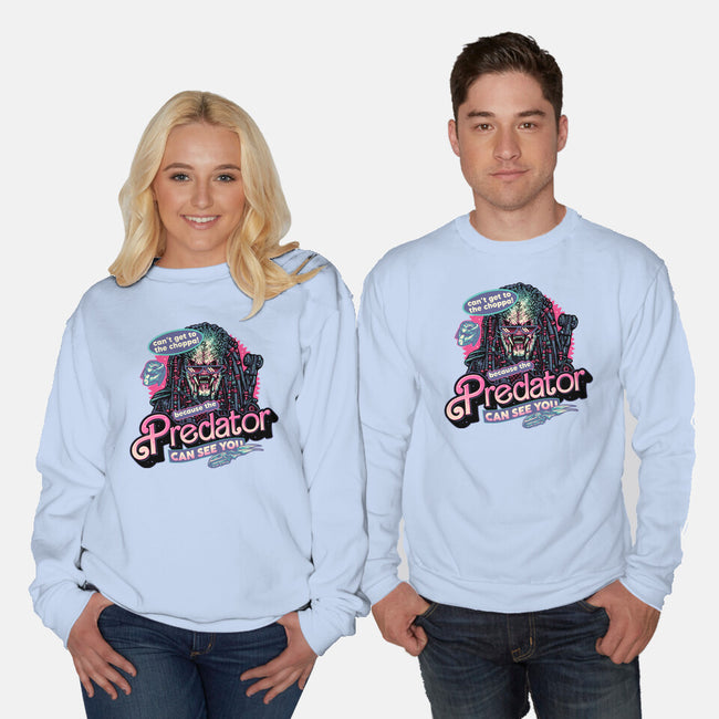 Predator Can See You-Unisex-Crew Neck-Sweatshirt-glitchygorilla