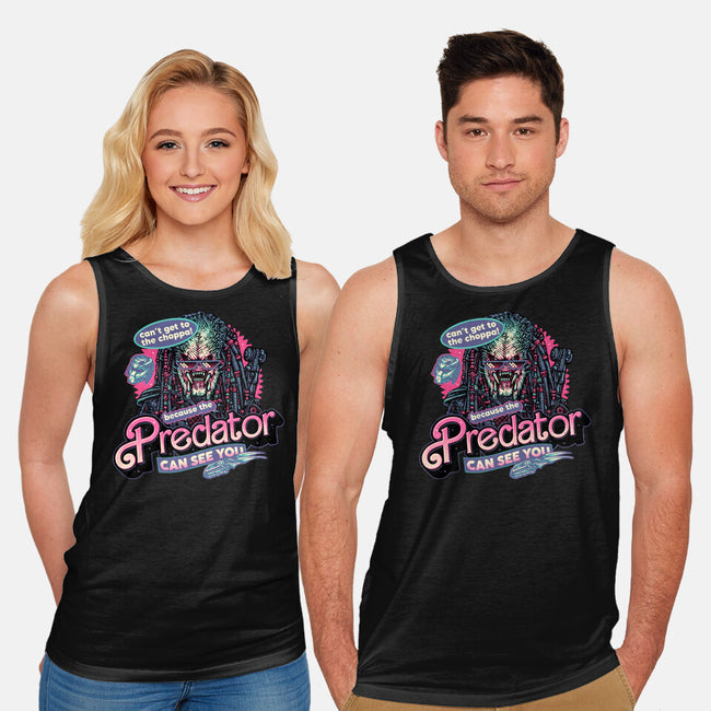 Predator Can See You-Unisex-Basic-Tank-glitchygorilla