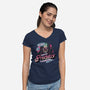 Predator Can See You-Womens-V-Neck-Tee-glitchygorilla