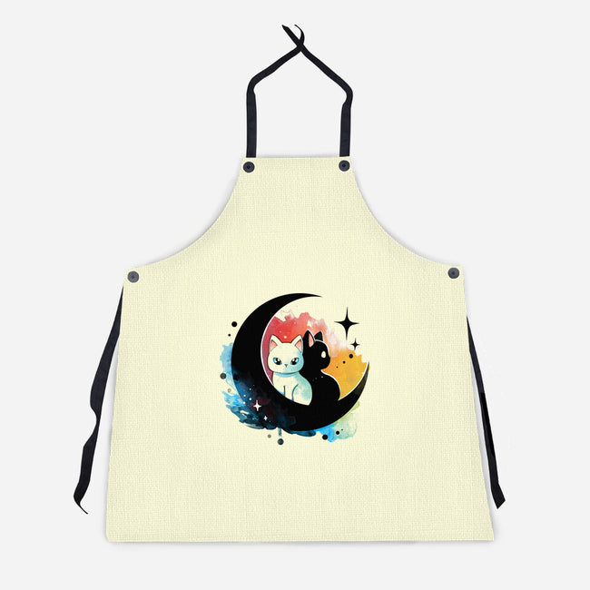 Moon Color Kittens-Unisex-Kitchen-Apron-Vallina84