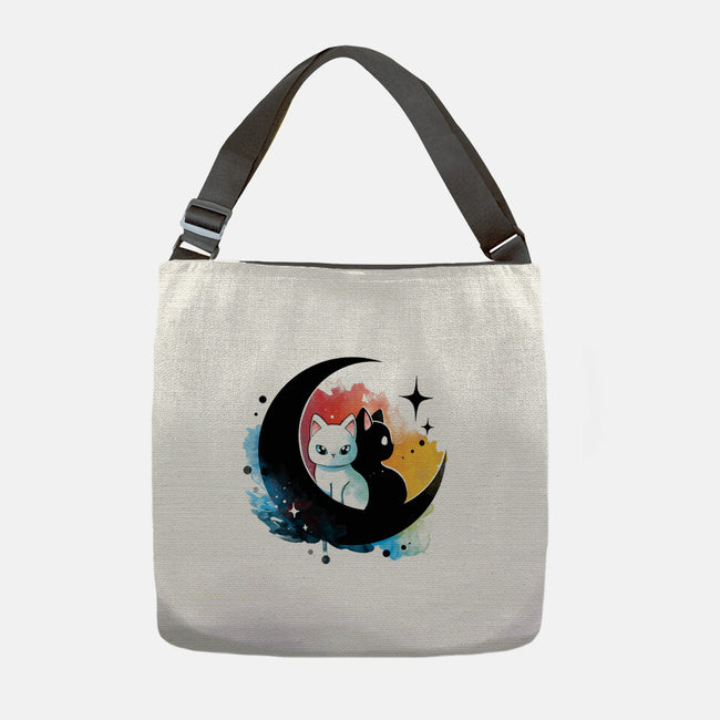 Moon Color Kittens-None-Adjustable Tote-Bag-Vallina84